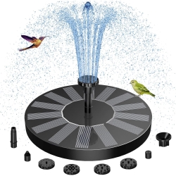 AISITIN Solar Water Fountain, Solar Powered Water Fountain with 6 Nozzles, Floating Solar Pond Pump for Bird Bath, Garden, Pond, Pool and Fish Tank