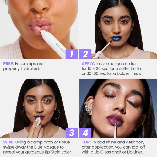 Wonderskin Wonder Blading One Step Lip Stain Masque, Long Lasting Stain & Go Lip Tint Color, Transfer Proof, Matte Finish, Waterproof Formula (Whimsical Masque) - Image 7