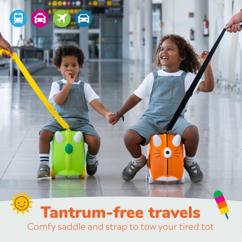 Trunki Children’s Ride-On Suitcase and Kid's Hand Luggage | Perfect Toy Gift for Toddler Boys & Girls: Tipu Tiger (Orange) - Image 3