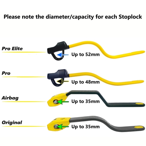 Stoplock Pro Elite Car Steering Wheel Lock HG 150-00 - Safe Secure Heavy Duty Anti-Theft Bar - Universal Fit - Includes 2 Keys and Carry Bag, Black/Yellow, 1 Unit - Image 6