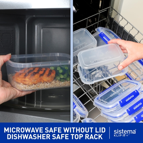 Sistema KLIP IT PLUS Food Storage Container | 5.5 L Square | Airtight, Stackable & Nestable Meal Prep Container with Lid | School Lunch Box | BPA-Free | 1 Count - Image 4