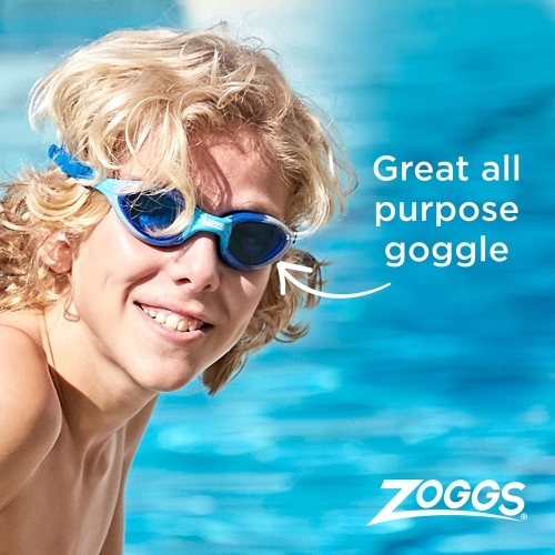 Zoggs Super Seal Kids Swimming Goggles, UV Protection Swim Goggles, Quick Adjust Split Yoke Comfort Strap, Fog Free Clear Swim Goggle Lenses, Zoggs Goggles kids 6-14 years, Blue/Grey/Camo - Image 5