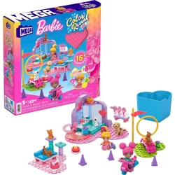 MEGA Barbie Color Reveal Building Toy Playset, Train n Wash Pets with 152 Pieces, 15 Surprises, Accessories and 6 Pets, Kids Age 5+ Years, HHP89