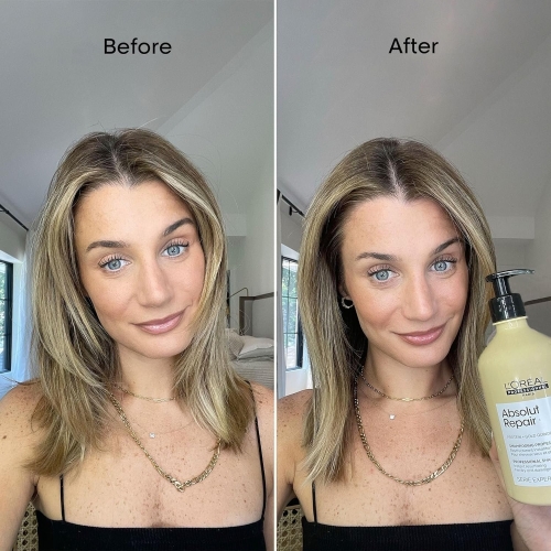 L’Oréal Professionnel Absolut Repair Shampoo, With Protein And Gold Quinoa, For Dry and Damaged Hair, Serie Expert, 500ml - Image 3