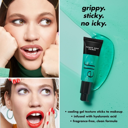 e.l.f. Power Grip Primer, Gel-Based & Hydrating Face Primer For Smoothing Skin & Gripping Makeup, Moisturizes & Primes, 0.811 Fl Oz, Clear - Image 7