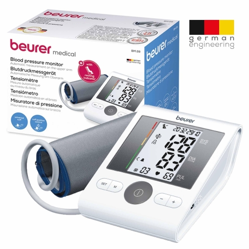 Beurer BM28 Automatic Blood Pressure Monitor with Patented Resting Indicator for Accuracy, Clinically Validated, Blood Pressure Machine with Colour-Coded Risk Indicator, Suitable during pregnancy - Image 2