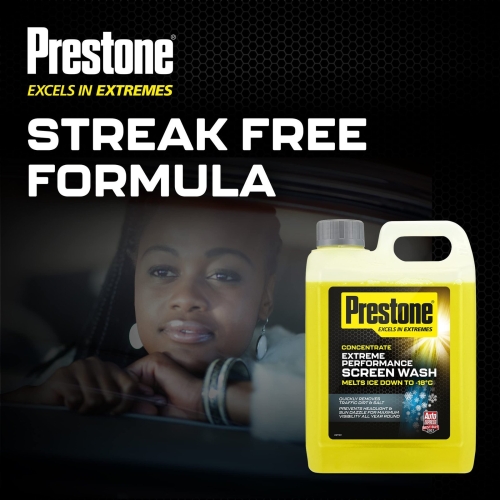 Prestone Screenwash Concentrate 2.5L, Screen Wash For Cars - Winter, High Performance Cleaning With Streak Free Formula, Extreme Performance Super Concentrated Screenwash, Reduce Plastic, 2.5 Litre - Image 2