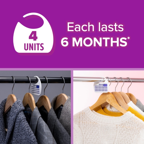 Acana Hanging Moth Killer & Freshener, 4 Pack - Lavender Fragrance, Natural Oils - For Wardrobes - Protects Clothing & Bedding - Each Lasts 6 Months - Image 4