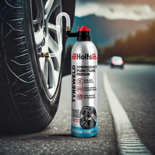 Holts Tyreweld Puncture Sealant Emergency Tyre Repair Foam Car Puncture Repair Kit Sealant, Quick & Easy Flat Tyre Foam, Drive Up To 100 Miles, No Tools Needed Unscented, 400ml , Pack of 1 - Image 2