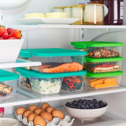 Sistema NEST IT Meal Prep Containers | 870 ml | Airtight Food Storage Containers with Compartments & Lids | School Lunch Boxes | BPA-Free | Green | 5 Count - Image 3