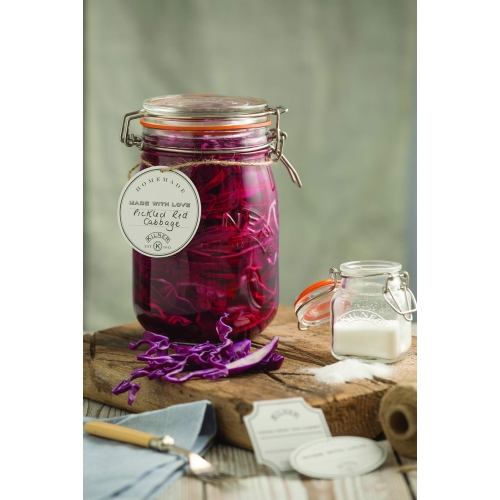 Kilner Round Clip Top Glass Jar, 1 Litre - Image 4