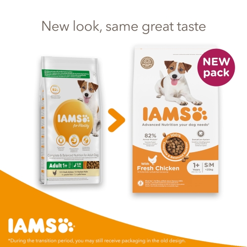 IAMS Complete Dry Dog Food for Adult 1+ Small and Medium Breeds with Chicken 12 kg - Image 7