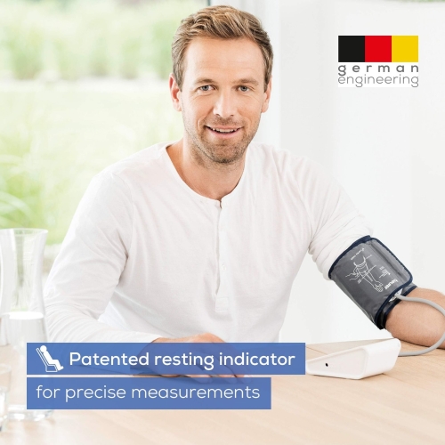 Beurer BM28 Automatic Blood Pressure Monitor with Patented Resting Indicator for Accuracy, Clinically Validated, Blood Pressure Machine with Colour-Coded Risk Indicator, Suitable during pregnancy - Image 8