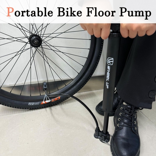 LETTON Portable Bike Floor Pump Automatically Reversible Presta & Schrader Valves Mini Bicycle Air Pump 120PSI with Multifunction Ball Needle - Image 5
