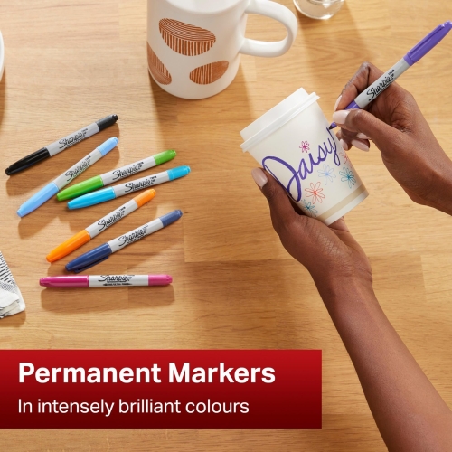 Sharpie Twin Tip Permanent Markers | Fine & Ultra-Fine Points | Black Ink | 2 Marker Pens - Image 7