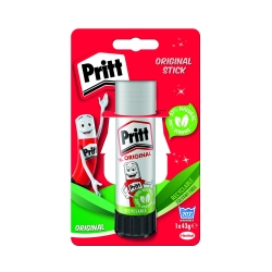 Pritt Glue Stick, Safe & Child-Friendly Craft Glue for Arts & Crafts Activities, Strong-Hold adhesive for School & Office Supplies, 1x43g Pritt Stick, white