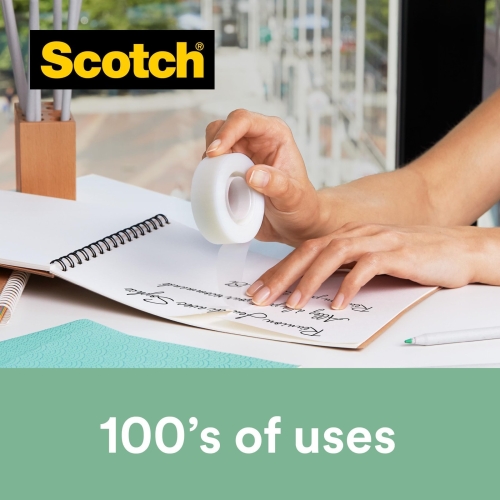 Scotch Magic Tape Invisible A Greener Choice - 1 Roll 19 mm x 30 m, White - Ideal For School, Home and Office - Image 4