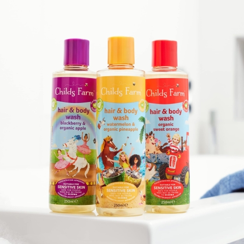 Childs Farm | Kids Hair & Body Wash 250ml | Watermelon & Organic Pineapple | Gently Cleanses | Suitable for Dry, Sensitive & Eczema-prone Skin - Image 3