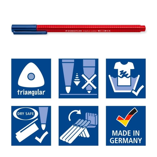 STAEDTLER 323 SB20 Triplus Colour Fibre-Tip Pens, 1.0mm - Assorted Colours (Pack of 20) - Image 5
