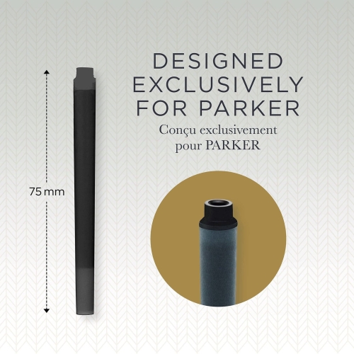 Parker Fountain Pen Ink Refill Cartridges | Long | Black QUINK Ink | 10 Count (Blister) - Image 6