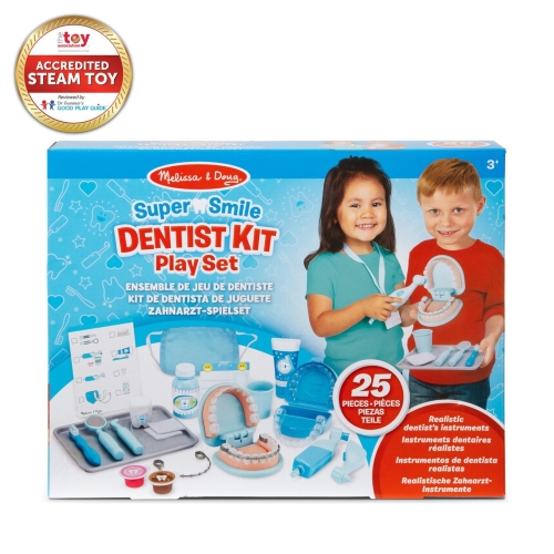 Melissa & Doug Super Smile Dentist Kit for Kids Role Play Toys for 3+ Year Old Girls Educational Toys for 3 Year Old Boys Montessori Kids Toys Age 3,8.89 x 27.18 x 34.29 centimeters - Image 5