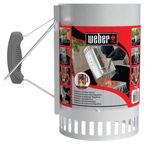 Weber Rapidfire Starter - Large (32cm Height), compact grill lighter with two handles, ideal for all charcoal grills from Ø 47cm, ignition aid for charcoal, briquettes - (7416) - Image 4