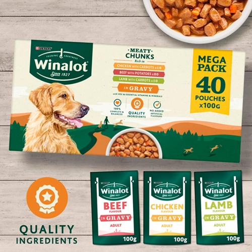 Winalot Dog Food Mixed in Gravy, 40 x 100g (Packaging may vary) - Image 5