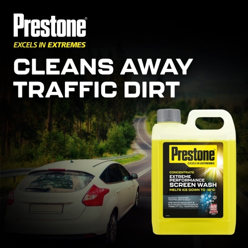 Prestone Screenwash Concentrate 2.5L, Screen Wash For Cars - Winter, High Performance Cleaning With Streak Free Formula, Extreme Performance Super Concentrated Screenwash, Reduce Plastic, 2.5 Litre - Image 3