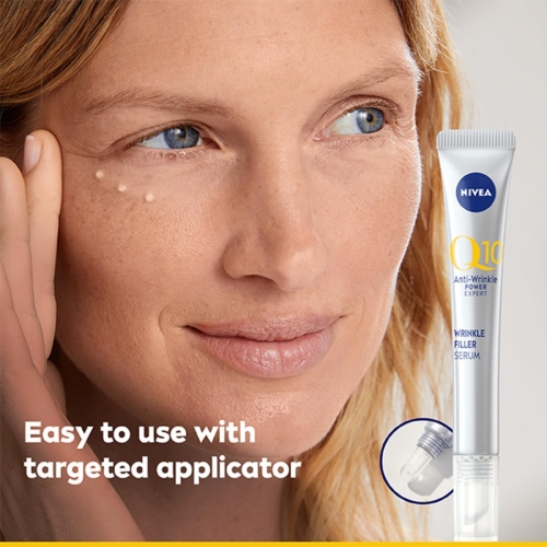 NIVEA Q10 Anti-Wrinkle Power Expert Wrinkle Filler Serum (15ml), Face Serum with Pure Coenzyme Q10 and Bioxifill Peptides Reduces Fine Lines and Wrinkles in 5 Minutes - Image 4
