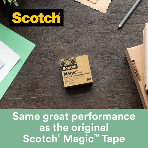 Scotch Magic Tape Invisible A Greener Choice - 1 Roll 19 mm x 30 m, White - Ideal For School, Home and Office - Image 6