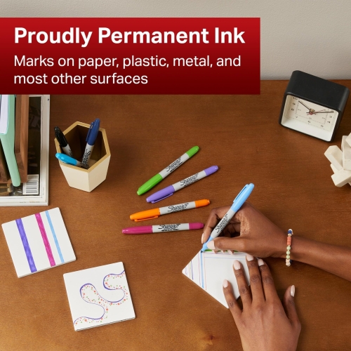 Sharpie Twin Tip Permanent Markers | Fine & Ultra-Fine Points | Black Ink | 2 Marker Pens - Image 5