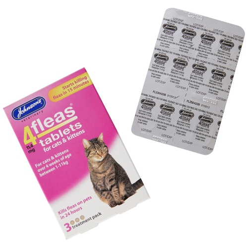 Johnsons Veterinary Products 4Fleas Tablets for Cats and Kittens, Pack of 3 - Image 3