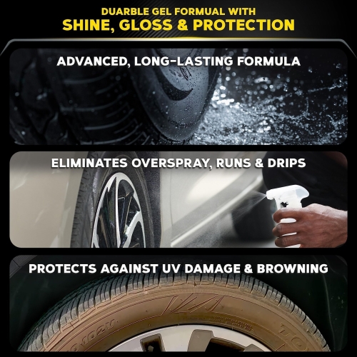 Meguiar's G7516EU Endurance Long Lasting High Gloss Black Tire Gel 473 ml - Image 6