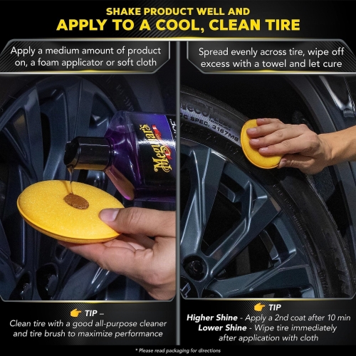 Meguiar's G7516EU Endurance Long Lasting High Gloss Black Tire Gel 473 ml - Image 5